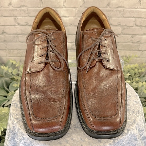 Dockers Pro-Style Comfort Brown Leather Square Toe Dress Oxfords Men’s 10M✨VGUC✨ - Picture 3 of 12